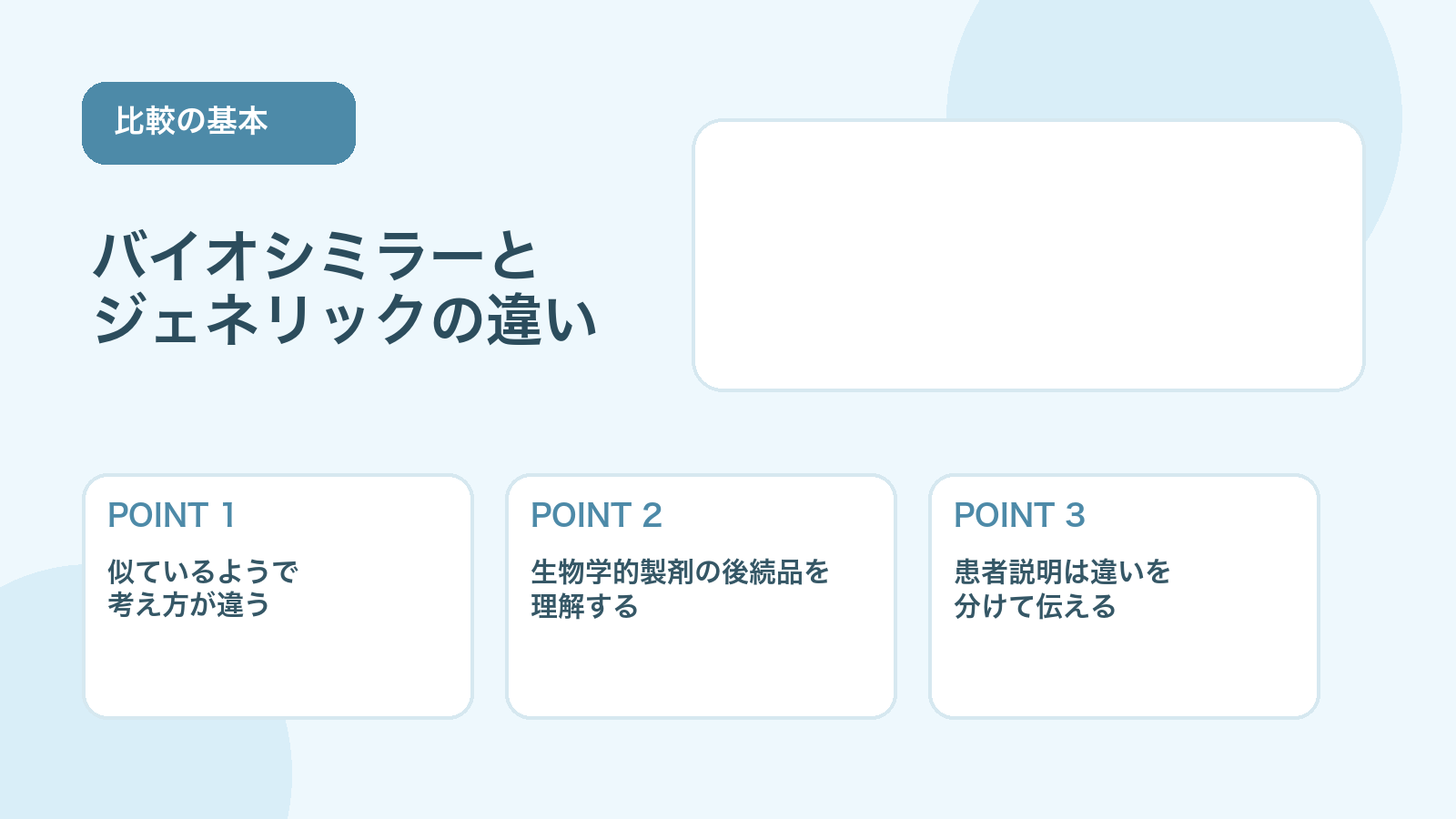 【比較表あり】バイオシミラーとは？ジェネリックとの違いと患者説明のポイント