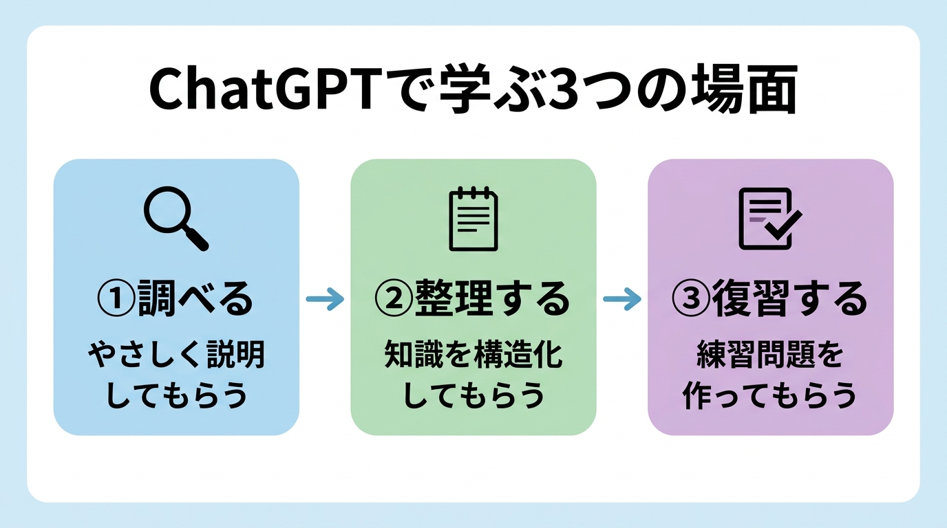 薬剤師がChatGPTを使う3つの場面:①調べる②整理する③復習する