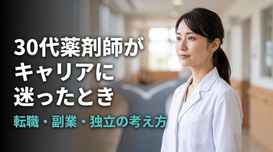 30代薬剤師がキャリアに迷ったとき｜転職・副業・独立の考え方