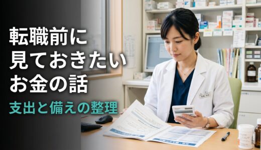 【薬剤師向け】転職前のお金の不安整理｜30代が先に見たい支出と備え