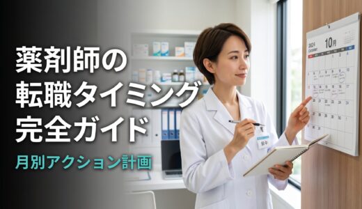 【薬剤師の転職タイミング】年末年始・年度切り替えが有利な理由と月別アクション計画
