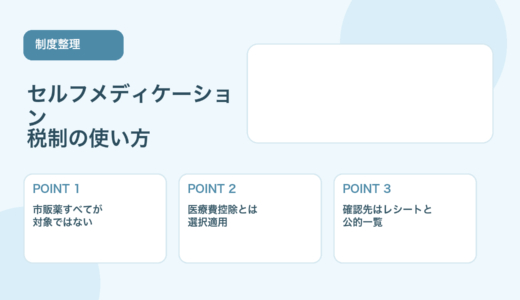 【2026年版】セルフメディケーション税制の使い方｜対象・控除額・注意点