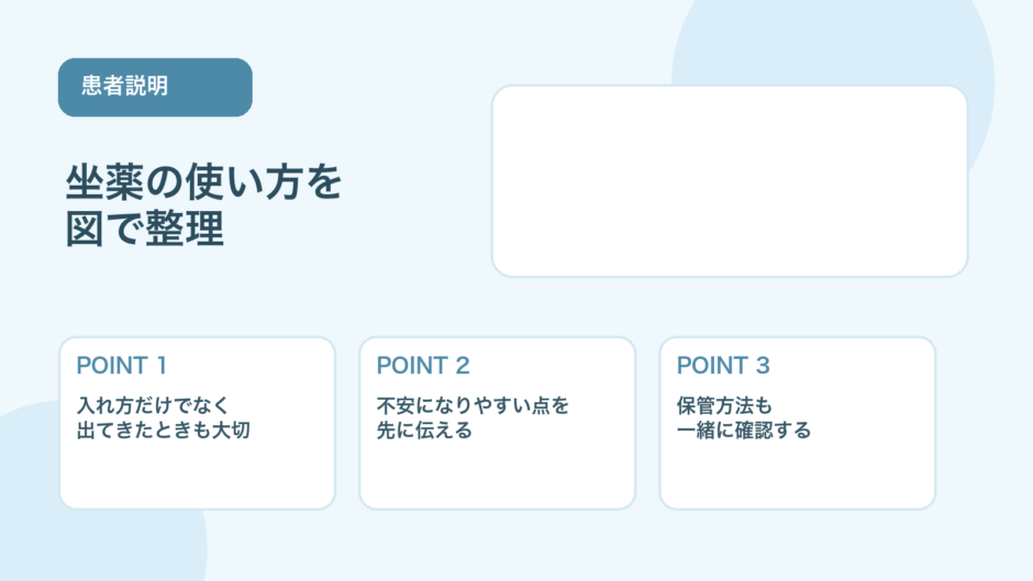 【患者説明に使える】坐薬の使い方｜入れ方・出てきたときの対応・保管方法