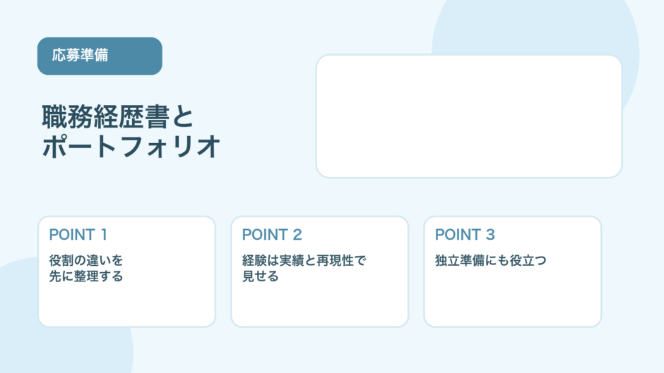 【薬剤師向け】職務経歴書とポートフォリオの作り方｜独立にも転職にも役立つ