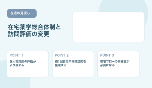 【2026年版】在宅薬学総合体制加算の見直しとは？訪問薬剤管理の変更点も解説