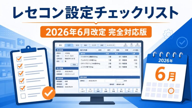 【2026年6月改定】レセコン設定・変更点チェックリスト完全版｜廃止・新設・フラグ変更を実務で対応
