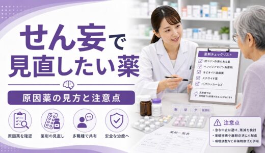 【薬剤師向け】せん妄で見直したい薬｜原因薬の見方と薬物療法の注意点