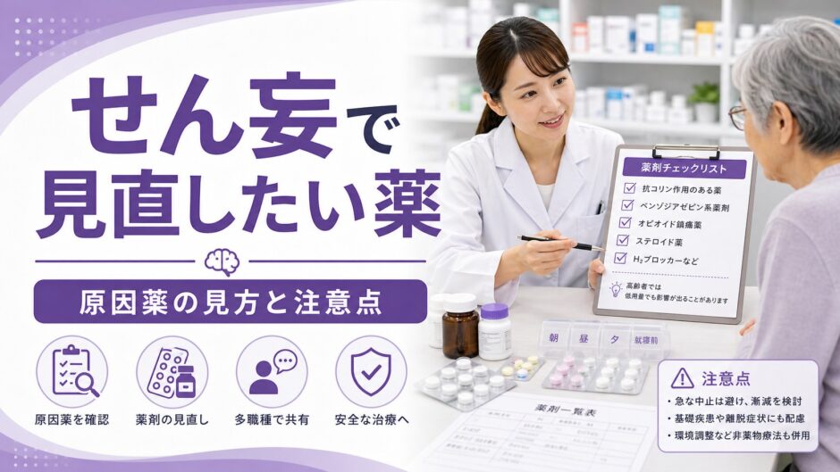 せん妄で見直したい薬｜原因薬の見方と注意点