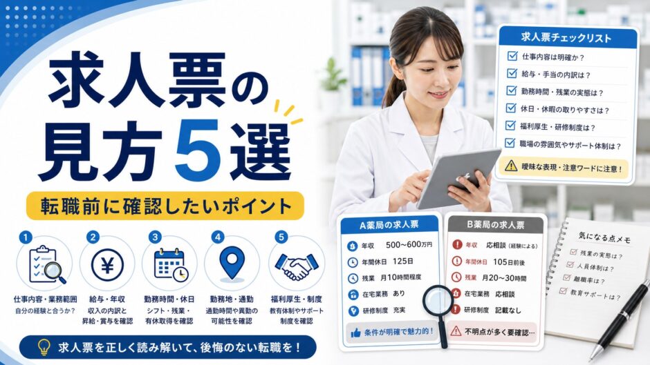 求人票の見方5選｜転職前に確認したいポイント