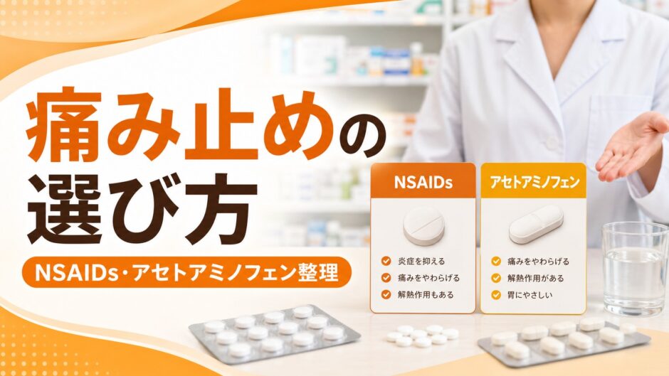 痛み止めの選び方｜NSAIDs・アセトアミノフェン整理