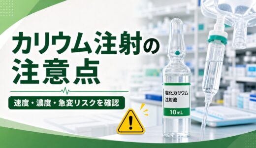 【薬剤師向け】注射用カリウム製剤の注意点｜投与速度・濃度・致死的リスク回避の実務ポイント