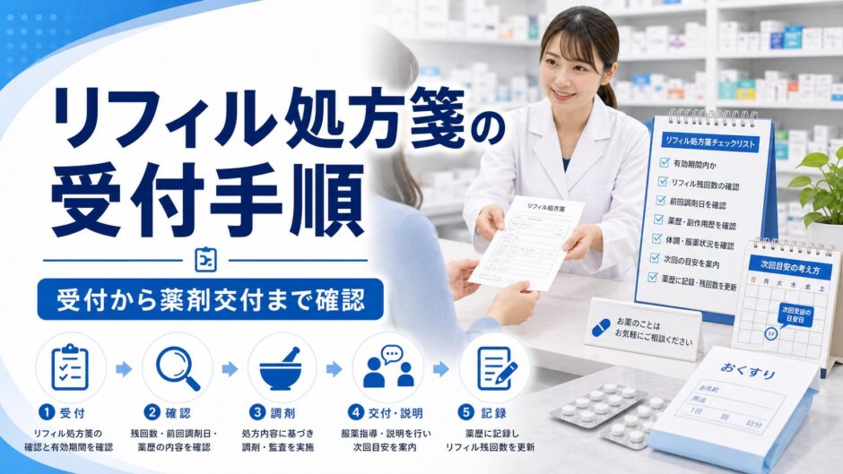 リフィル処方箋の受付手順｜受付から薬剤交付まで確認