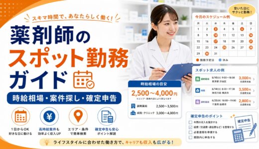 【薬剤師のスポット勤務完全ガイド】時給相場・案件の探し方・確定申告の注意点を徹底解説