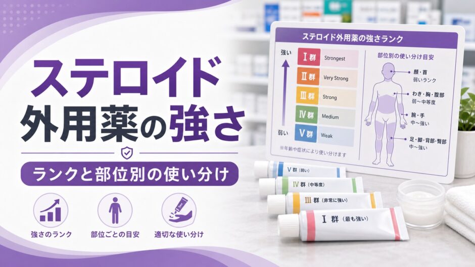 ステロイド外用薬の強さ｜ランクと部位別の使い分け