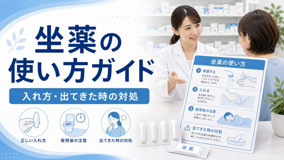坐薬の使い方ガイド｜入れ方・出てきた時の対処