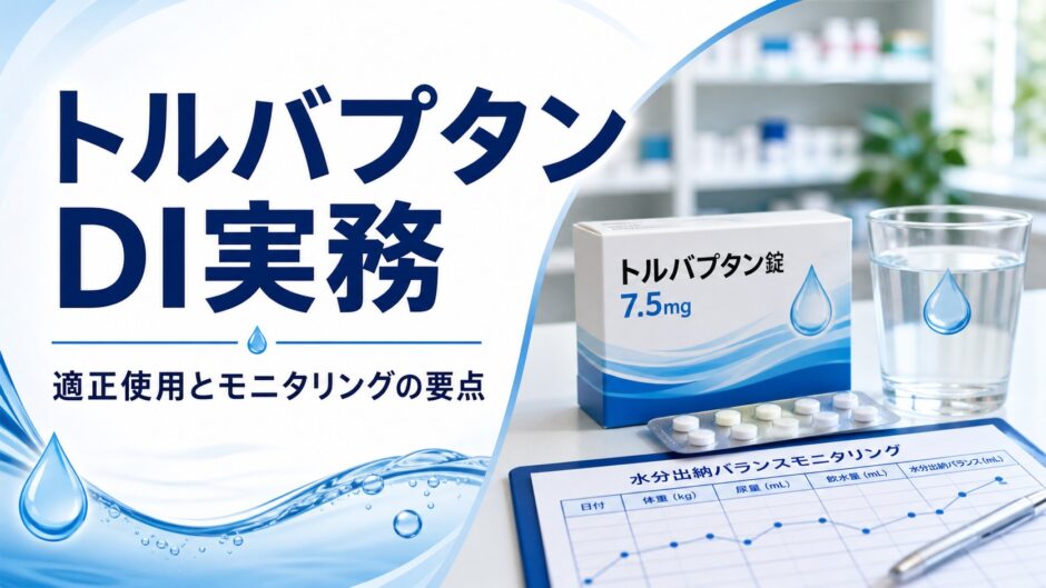 トルバプタンDI実務｜適正使用とモニタリングの要点