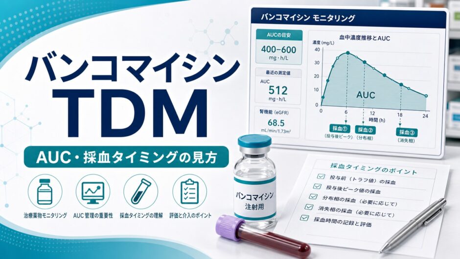 バンコマイシンTDM｜AUC・採血タイミングの見方