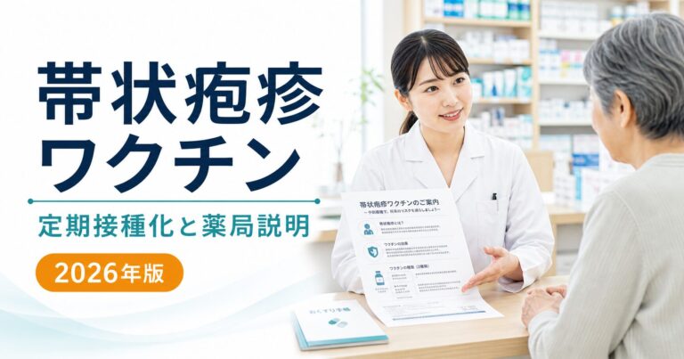 【2026年最新】帯状疱疹ワクチン定期接種化｜シングリックス®と生ワクチンの選び方と薬局で聞かれる5つの質問