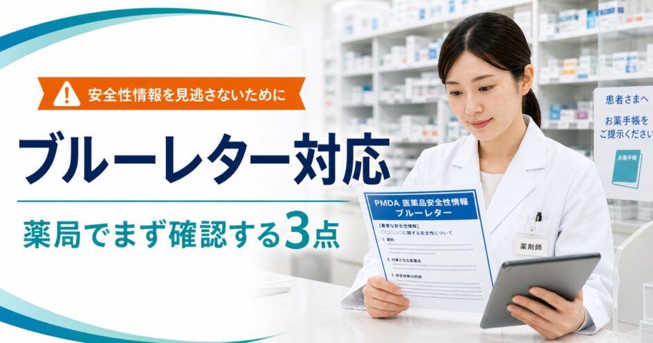 ブルーレター対応 薬局でまず確認する3点