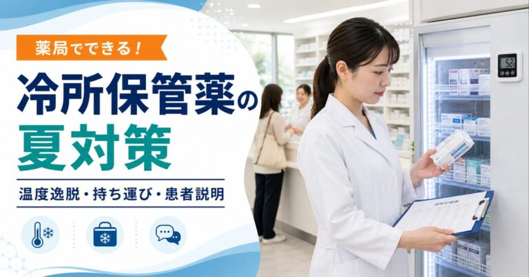 【薬剤師向け】冷所保管医薬品の運用と患者説明｜薬局冷蔵庫・温度逸脱対応・夏場の自宅保管Q&A【2026年版】