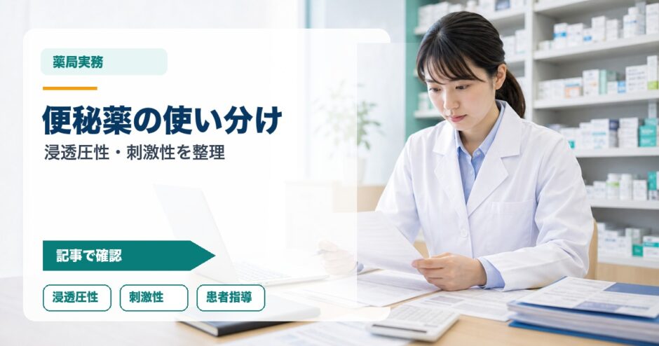 便秘薬の使い分け｜浸透圧性・刺激性を整理
