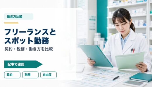 薬剤師のフリーランスとスポット勤務の違い｜独立前に見る契約・税務・働き方