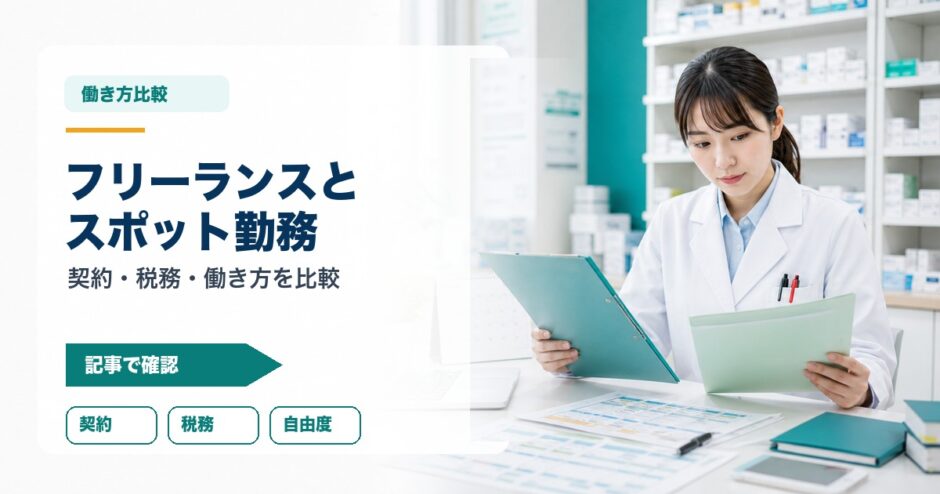 フリーランスと スポット勤務｜契約・税務・働き方を比較