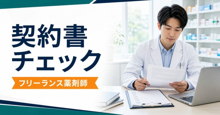 【2026年版】フリーランス薬剤師の業務委託契約書チェックリスト｜トラブルを防ぐ10の必須項目とフリーランス法対応