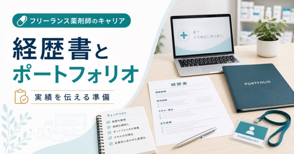 薬剤師フリーランスの経歴書とポートフォリオ