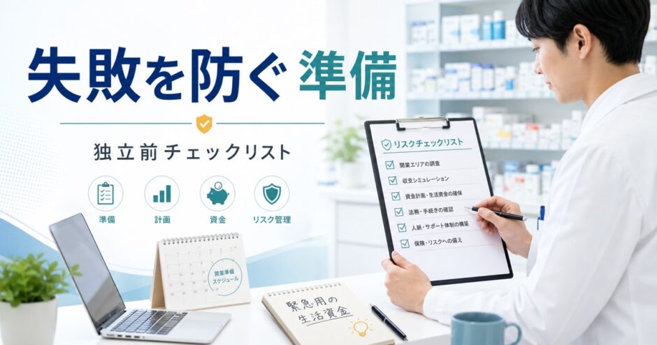 フリーランス薬剤師の失敗を防ぐ独立前チェックリスト
