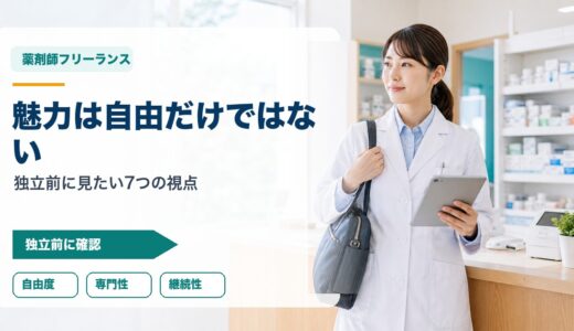 フリーランス薬剤師の魅力7選｜独立前に知る自由度・収入・注意点