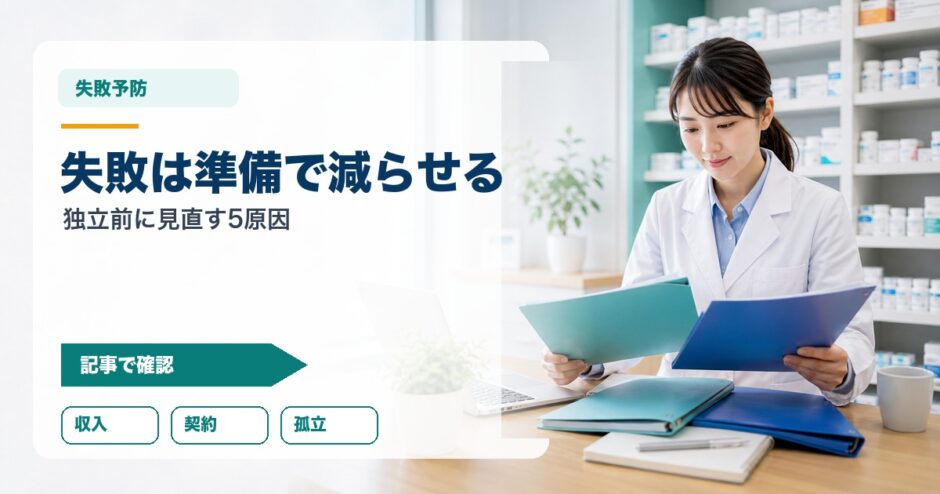失敗は準備で減らせる｜独立前に見直す5原因