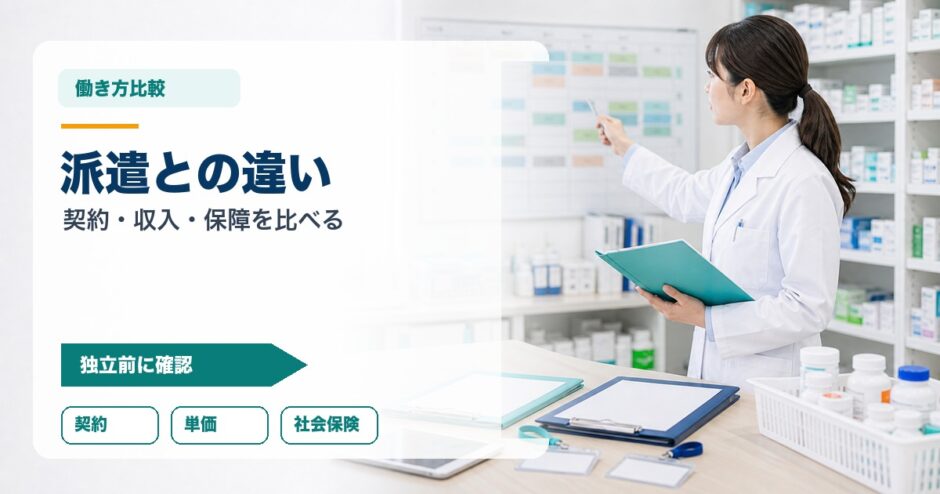 派遣との違い｜契約・収入・保障を比べる