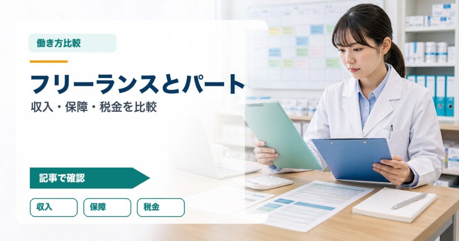 フリーランスとパート｜収入・保障・税金を比較