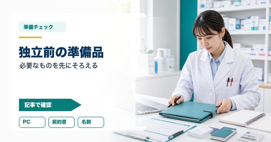 独立前の準備品｜必要なものを先にそろえる