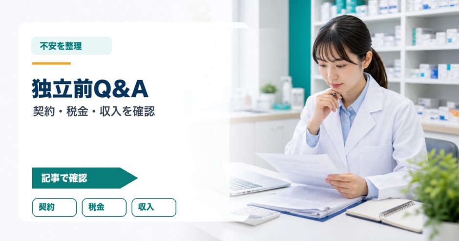 独立前Q&A｜契約・税金・収入を確認