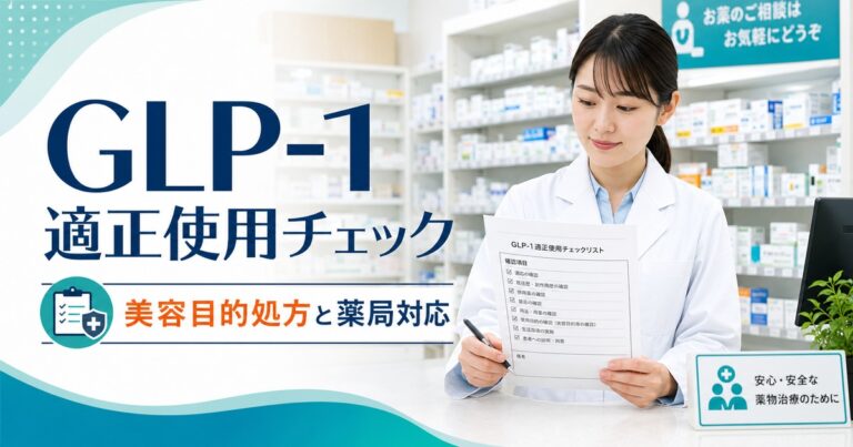 GLP-1受容体作動薬の適正使用チェック｜美容・痩身目的の適応外処方と薬局対応実務【2026年6月版】