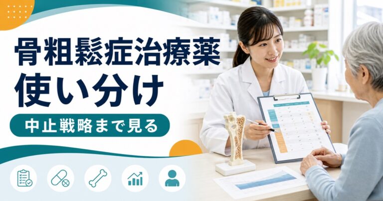 骨粗鬆症治療薬の使い分け｜BP・プラリア・イベニティ・PTH関連薬を薬剤師向けに整理