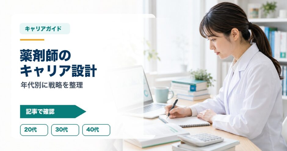 薬剤師の キャリア設計｜年代別に戦略を整理