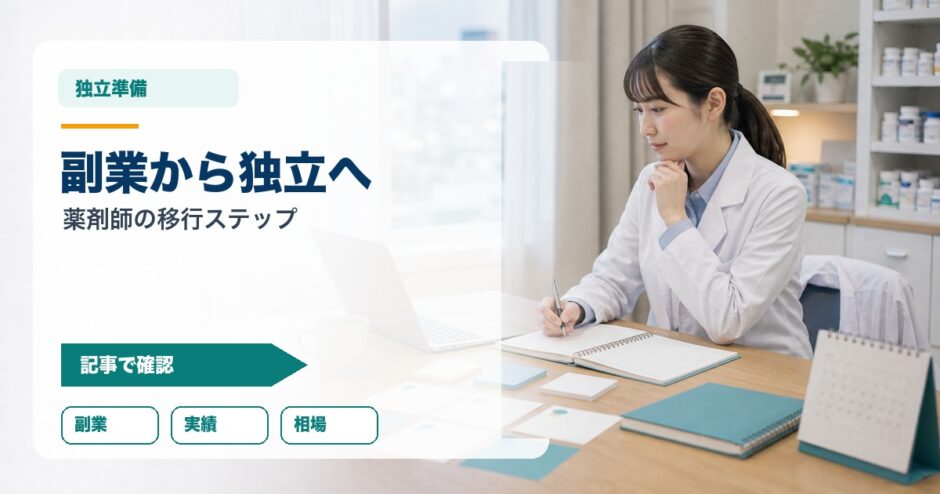 副業から独立へ｜薬剤師の移行ステップ