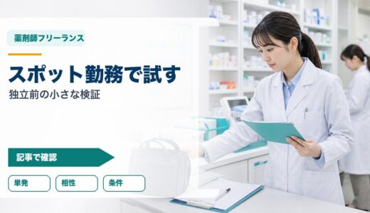 薬剤師のスポット勤務ガイド｜単発案件で独立前に確認すること