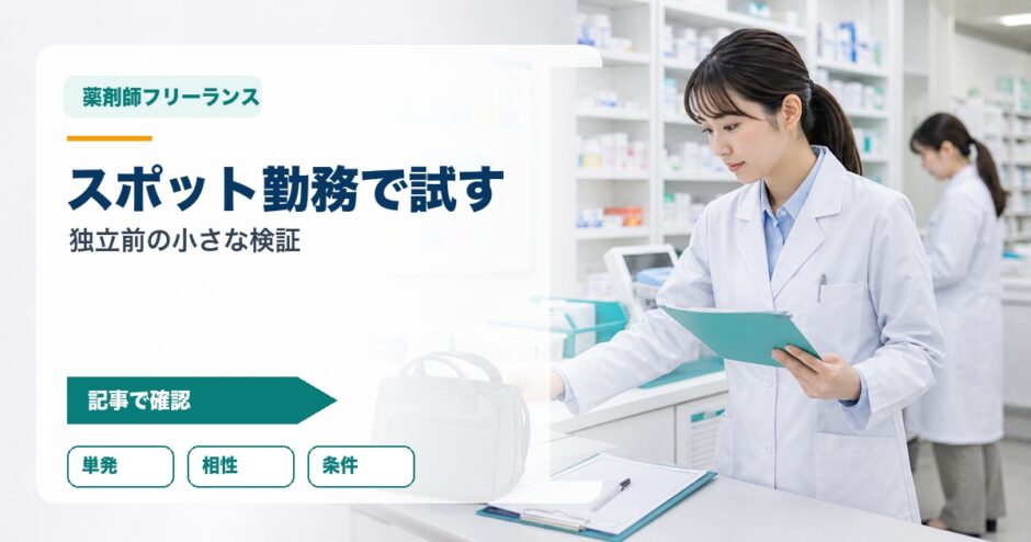 スポット勤務で試す｜独立前の小さな検証