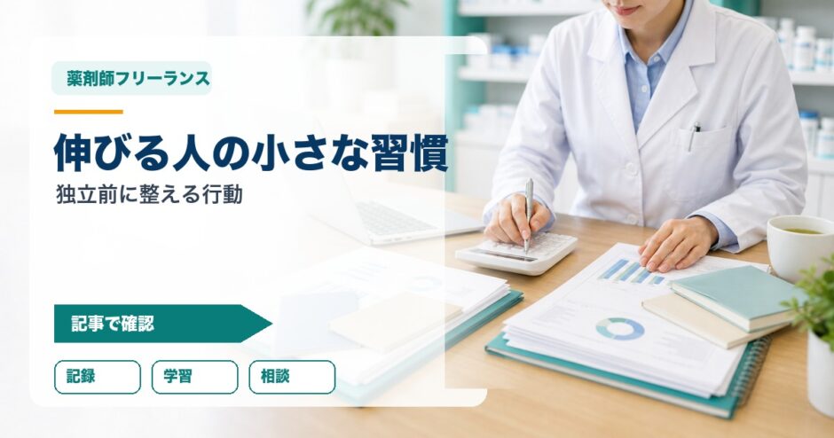 伸びる人の小さな習慣｜独立前に整える行動
