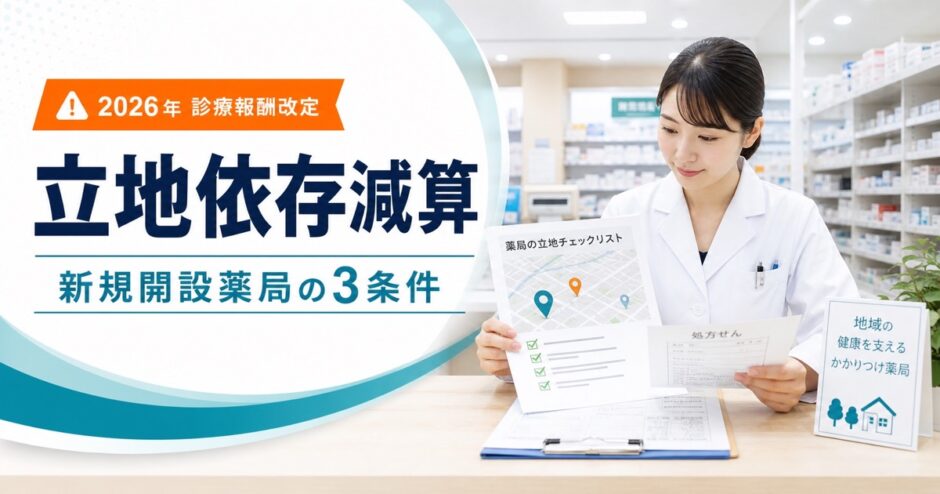 立地依存減算 新規開設薬局の3条件