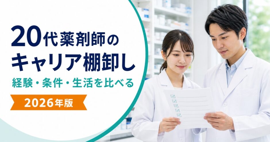 20代薬剤師が経験、労働条件、生活条件を棚卸しするキャリアガイド