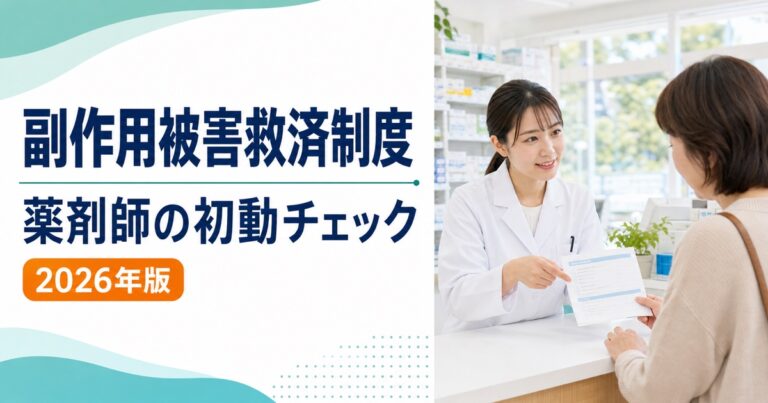 医薬品副作用被害救済制度｜薬剤師の初動、記録、患者案内チェックリスト【2026年】