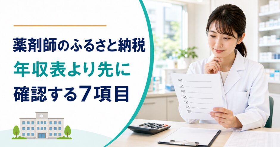 薬剤師のふるさと納税で年収表より先に確認する7項目