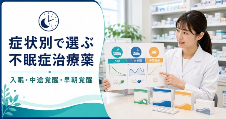 症状別で選ぶ不眠症治療薬｜入眠障害・中途覚醒・早朝覚醒を薬剤師が整理【2026年版】