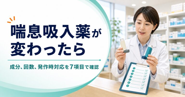 喘息吸入薬の処方変更チェックシート｜成分、回数、発作時対応を7項目で確認【2026年】