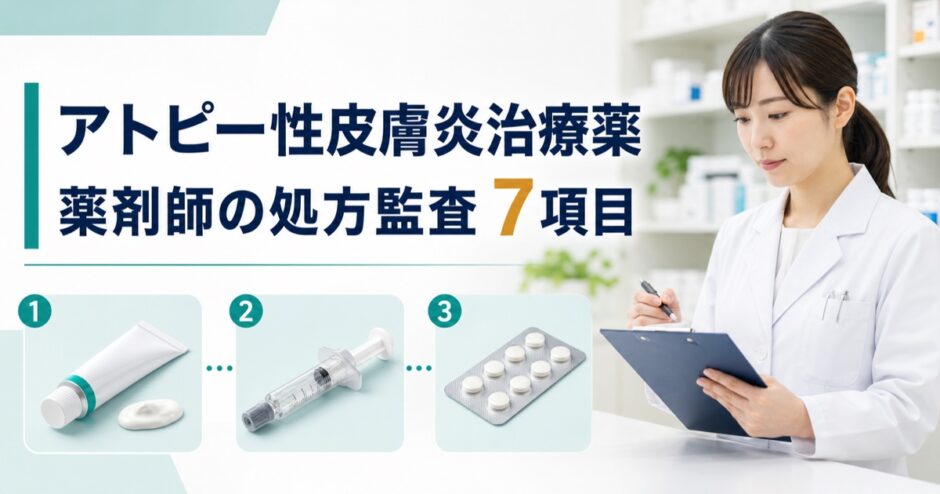 アトピー性皮膚炎治療薬を外用・注射・経口の3系統で確認する薬剤師